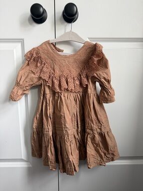 Girls' Noralee Genevieve Dress in Mocha
